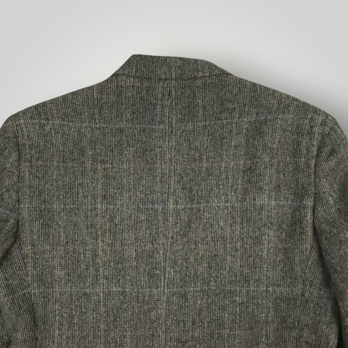 Vintage 80s Slim Fit Tropical Wool Prince of Wales Check Sport Coat 38S