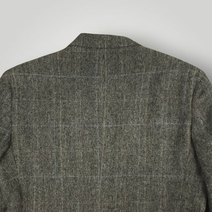 Vintage 80s Slim Fit Tropical Wool Prince of Wales Check Sport Coat 38S