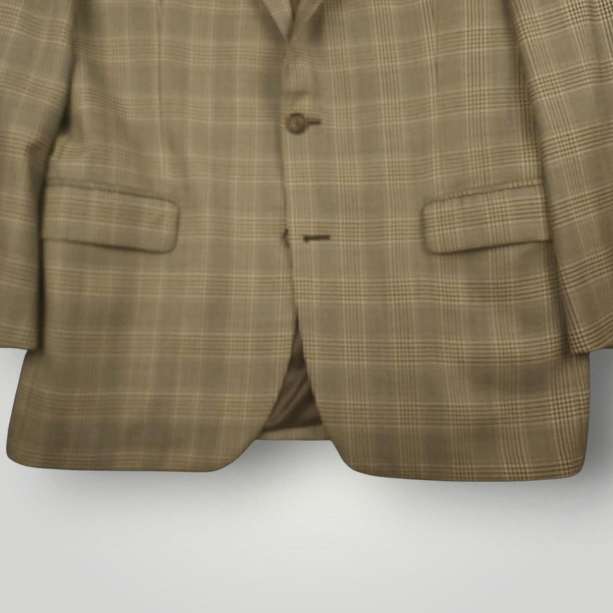 Brooks Brothers 1818 Madison Saxxon Wool Glen Check Plaid Modern Fit Sport Coat 42R