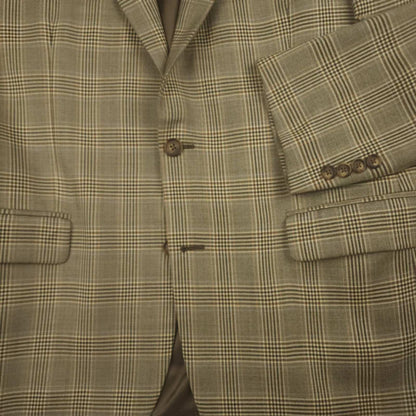 Brooks Brothers 1818 Madison Saxxon Wool Glen Check Plaid Modern Fit Sport Coat 42R