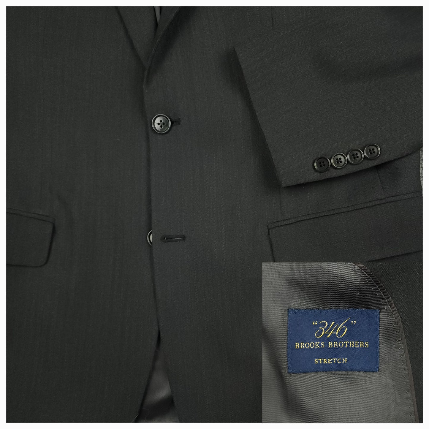 Modern Fit Summer Wool Blend Herringbone Sport Coat 40R