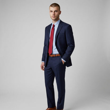 Brooks Brothers 1818 Makers Fitzgerald Estrato Wool Pinstripe Suit 40R/34S