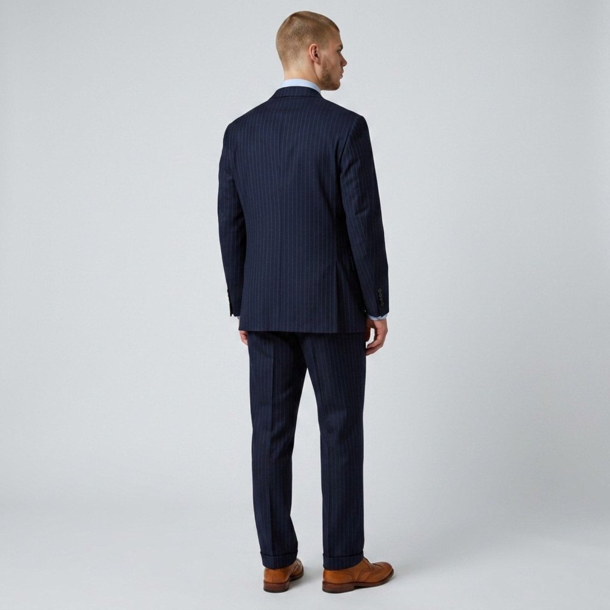 Brooks Brothers 1818 Makers Fitzgerald Estrato Wool Pinstripe Suit 40R/34S