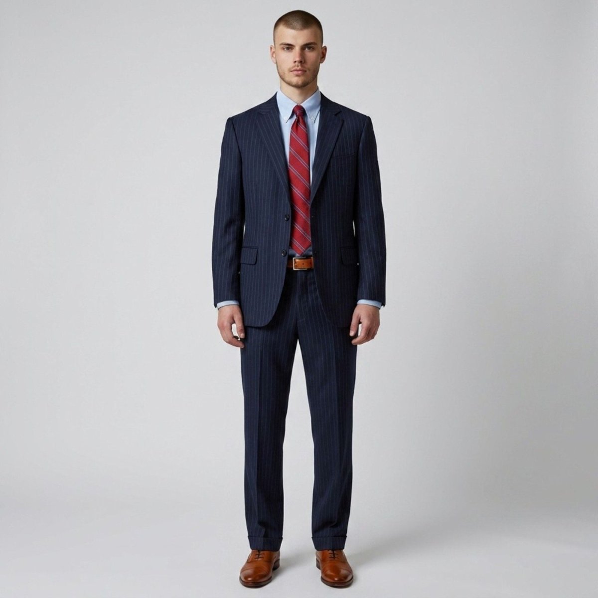 Brooks Brothers 1818 Makers Fitzgerald Estrato Wool Pinstripe Suit 40R/34S