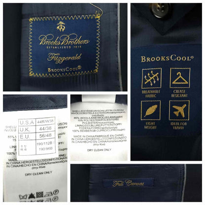 Brooks Brothers Brookscool Fitzgerald Wool Blend Travel Slim Fit Sport Coat 44S