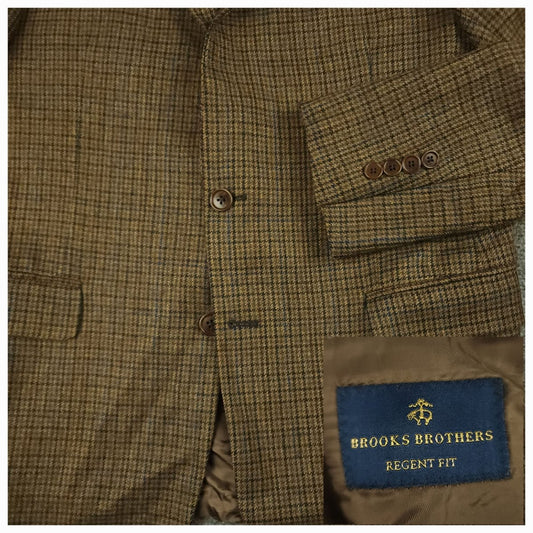 Regent Fit Gun Club Check Wool Sport Coat 40R