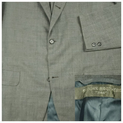 Close up of Brooks Brothers 346 sport coat showing flap pocket and button detail