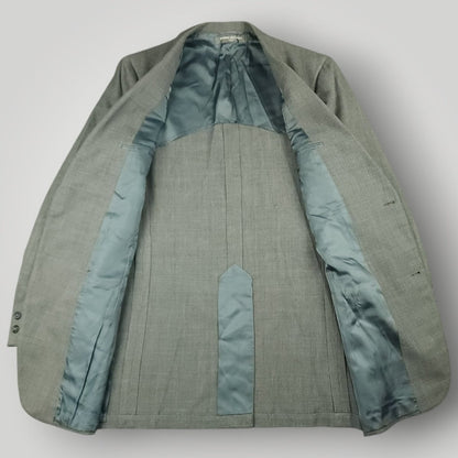Interior view of Brooks Brothers 346 jacket with blue lining and construction details