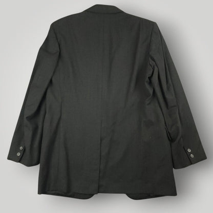 Rear view of vintage Brooks Brothers sack jacket showing classic hook vent construction