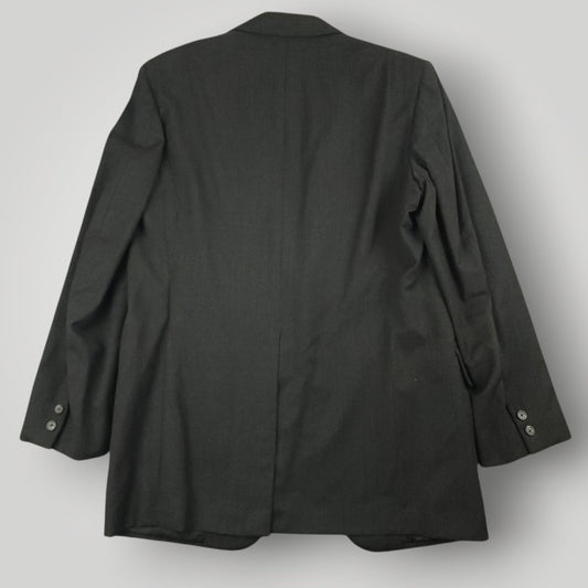 Rear view of vintage Brooks Brothers sack jacket showing classic hook vent construction