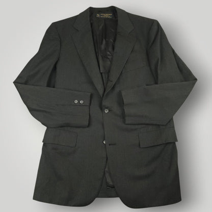 Vintage Brooks Brothers Makers sack jacket in charcoal wool with classic ivy tailoring