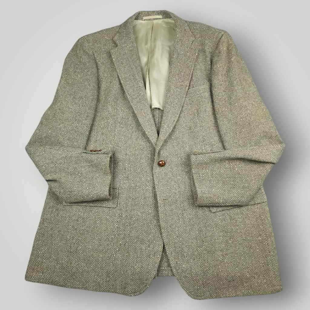 Ivy Prep Speckled Tweed Herringbone Sports Coat 48L