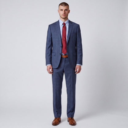 Calvin Klein Slim Fit Wool Blend Prince of Wales Check Suit 44R/35R