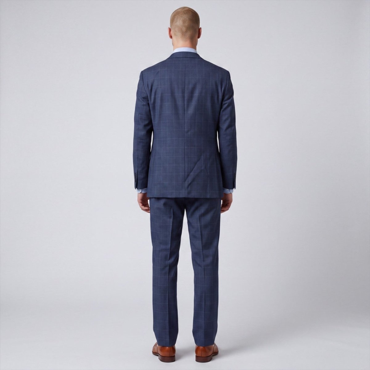 Calvin Klein Slim Fit Wool Blend Prince of Wales Check Suit 44R/35R