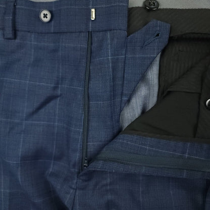 Slim Fit Wool Blend Prince of Wales Check Suit 44R/35R
