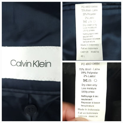 Slim Fit Wool Blend Prince of Wales Check Suit 44R/35R