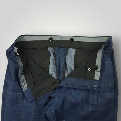 Slim Fit Wool Blend Prince of Wales Check Suit 44R/35R