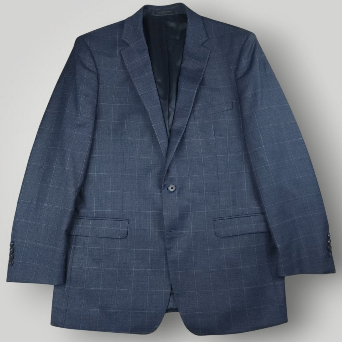 Slim Fit Wool Blend Prince of Wales Check Suit 44R/35R