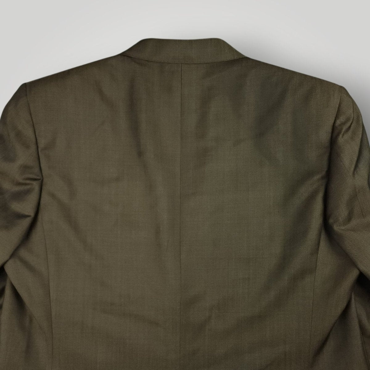 Canali Wool Mohair 2 Pc Wide Lapel Suit 44S/38S Olive Brown