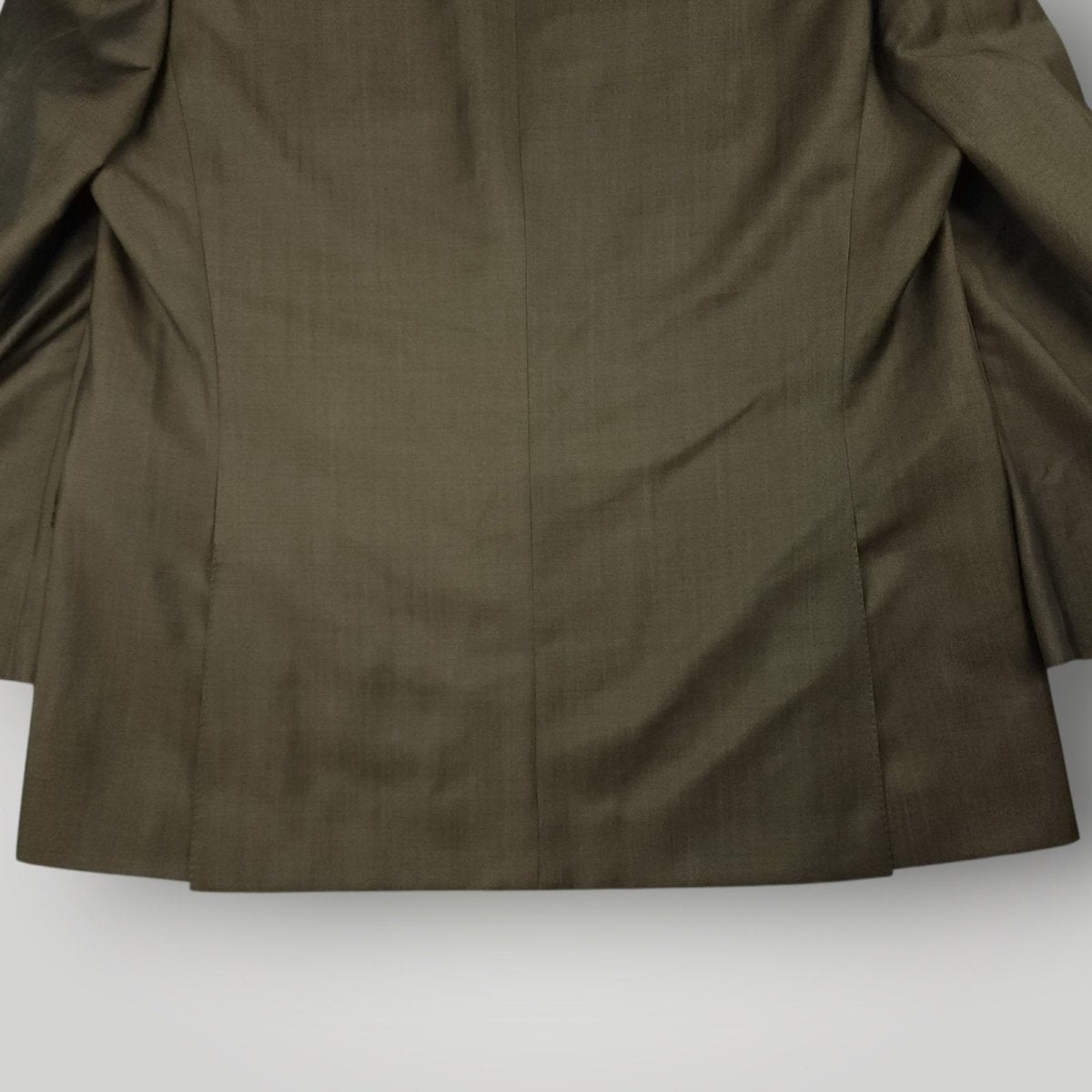 Canali Wool Mohair 2 Pc Wide Lapel Suit 44S/38S Olive Brown