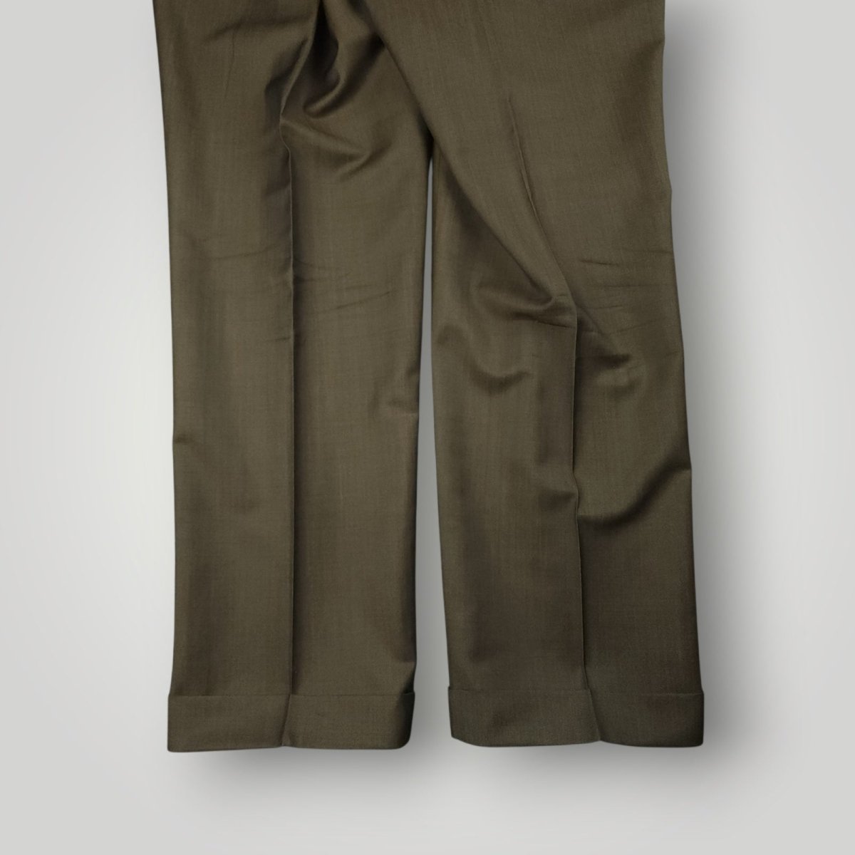 Canali Wool Mohair 2 Pc Wide Lapel Suit 44S/38S Olive Brown