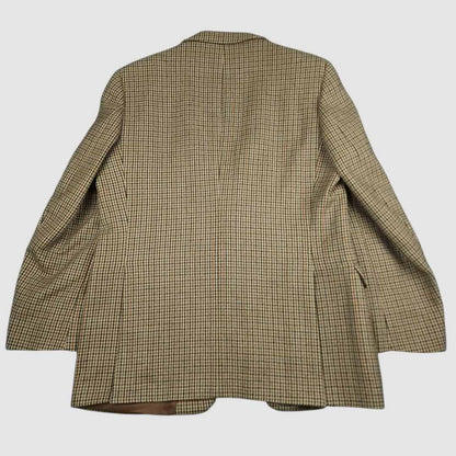 Trad Ivy Prep British Gentleman Sport Coat Mens 42R Wool Houndstooth Wide Lapel