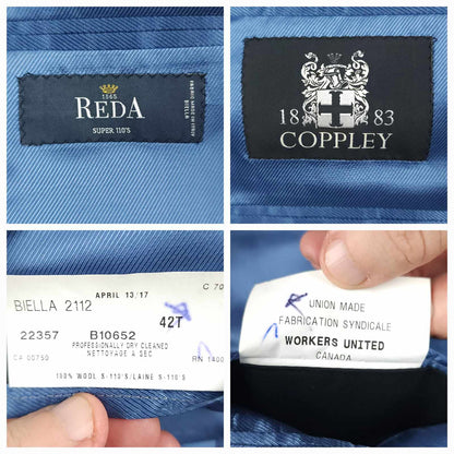 Coppley Hopsack Reda Italian Wool Super 110s Biella Sport Coat 42L
