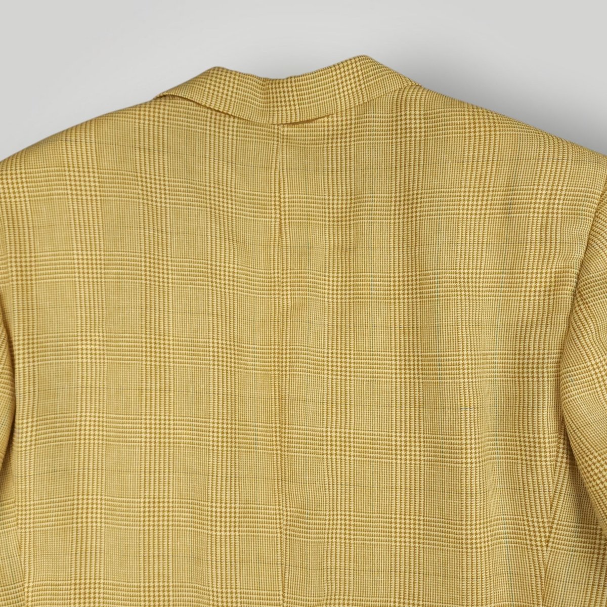 Flax Linen Wool Made in Italy Prince of Wales Check Sport Coat 40R