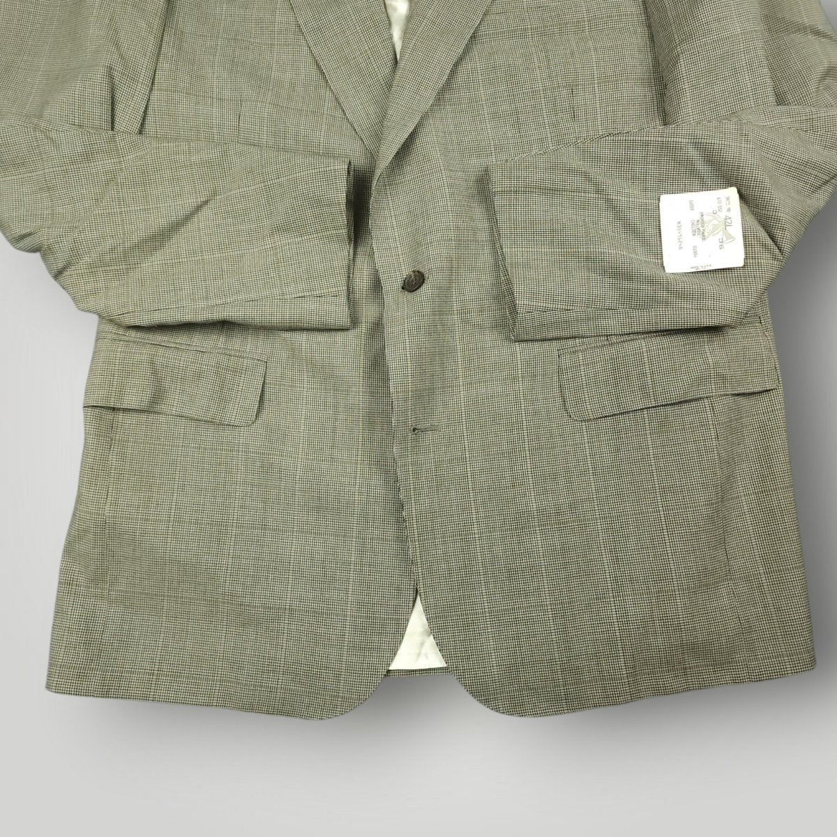 Vintage 80s Chelsea Prince of Wales Check Wool Sport Coat 42L