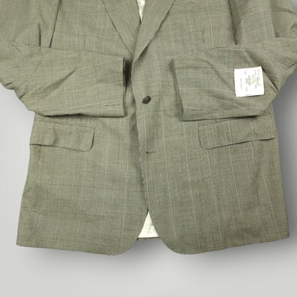 Vintage 80s Chelsea Prince of Wales Check Wool Sport Coat 42L