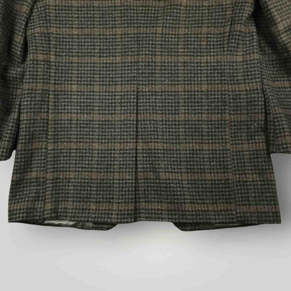 Vtg 80s Cricketeer Slim Fit Houndstooth Shetland Tweed Wool Sport Coat 40S