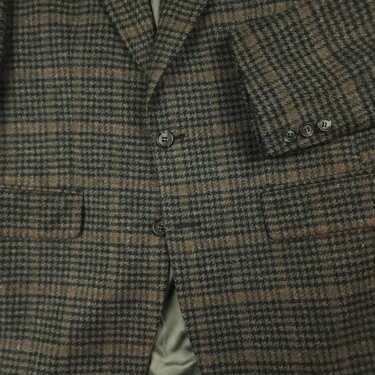 Vtg 80s Cricketeer Slim Fit Houndstooth Shetland Tweed Wool Sport Coat 40S