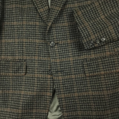 Vtg 80s Cricketeer Slim Fit Houndstooth Shetland Tweed Wool Sport Coat 40S