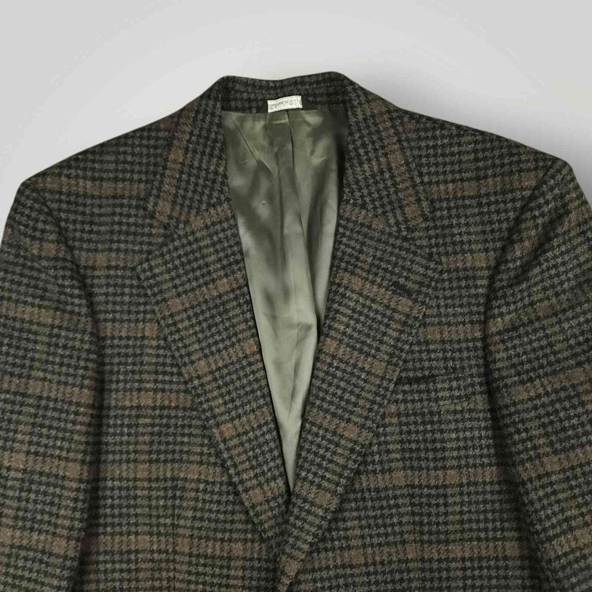 Vtg 80s Cricketeer Slim Fit Houndstooth Shetland Tweed Wool Sport Coat 40S