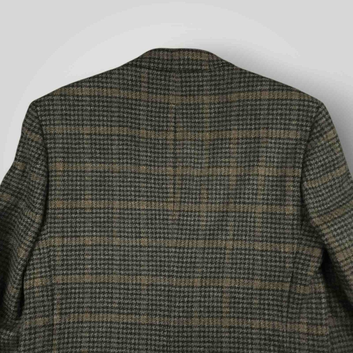 Vtg 80s Cricketeer Slim Fit Houndstooth Shetland Tweed Wool Sport Coat 40S