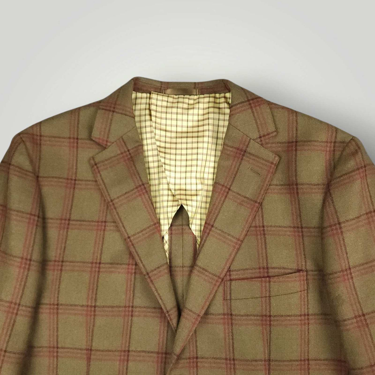 Crittenden Modern Fit Brushed Wool Patch Pocket Plaid Sport Coat 44L