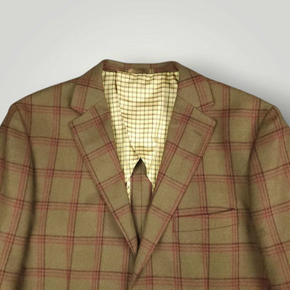 Crittenden Modern Fit Brushed Wool Patch Pocket Plaid Sport Coat 44L