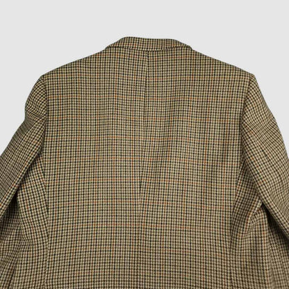 Trad Ivy Prep British Gentleman Sport Coat Mens 42R Wool Houndstooth Wide Lapel