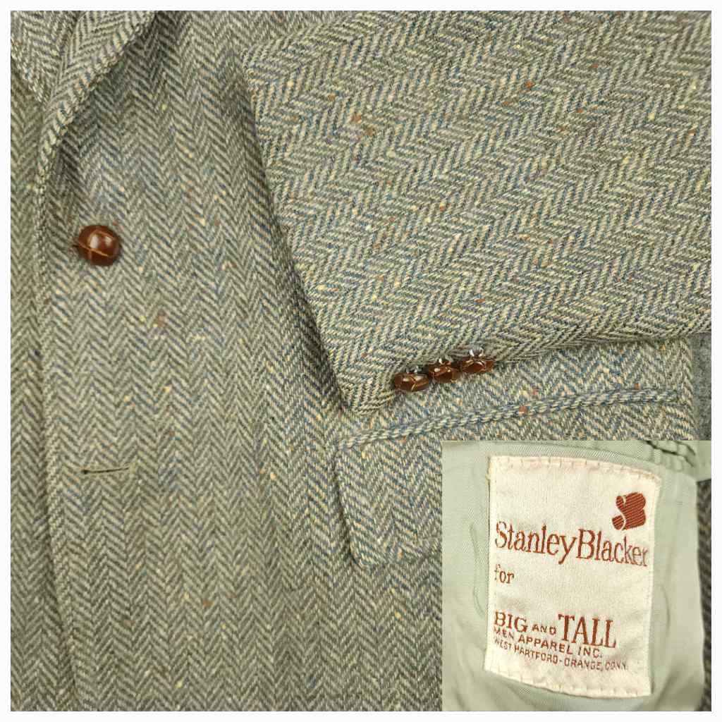 Ivy Prep Speckled Tweed Herringbone Sports Coat 48L