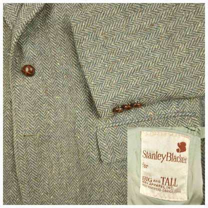 Ivy Prep Speckled Tweed Herringbone Sports Coat 48L