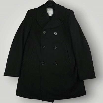 US Navy Wool Quarterdeck Double Breasted Peacoat Overcoat 42XL