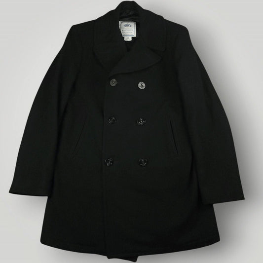 US Navy Wool Quarterdeck Double Breasted Peacoat Overcoat 42XL