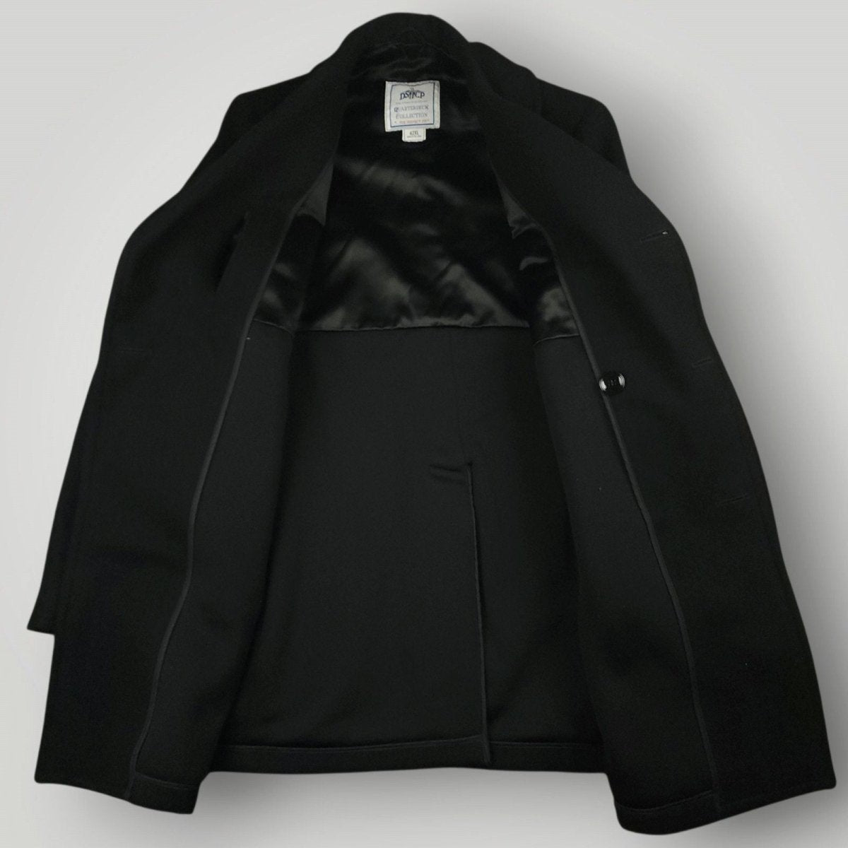 US Navy Wool Quarterdeck Double Breasted Peacoat Overcoat 42XL