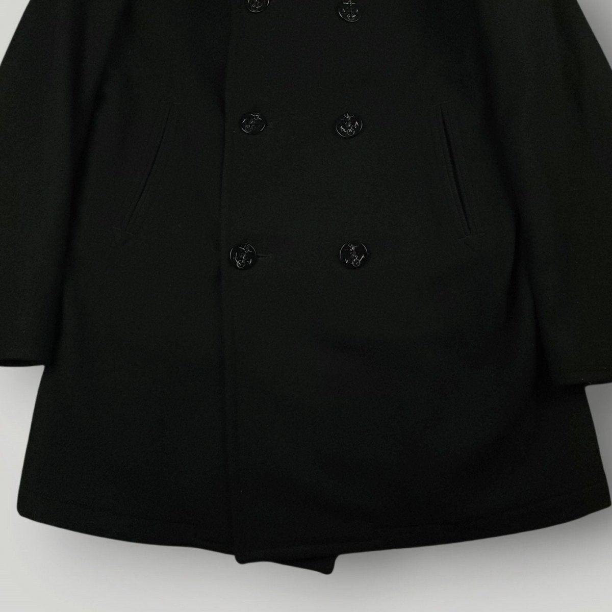 US Navy Wool Quarterdeck Double Breasted Peacoat Overcoat 42XL