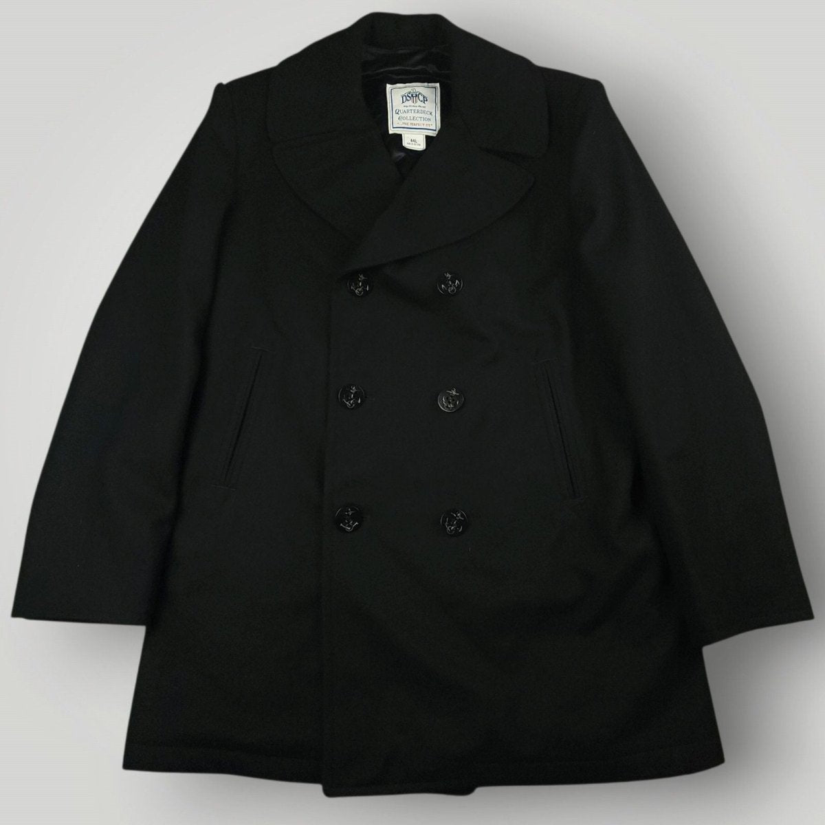 US Navy Wool Quarterdeck Double Breasted Peacoat Overcoat 44L