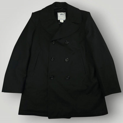 US Navy Wool Quarterdeck Double Breasted Peacoat Overcoat 44L