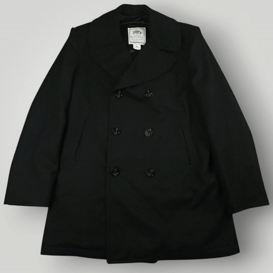 US Navy Wool Quarterdeck Double Breasted Peacoat Overcoat 44L