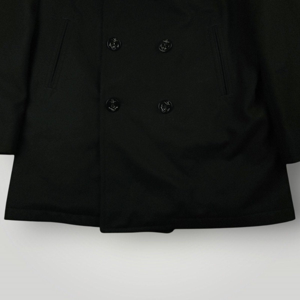 US Navy Wool Quarterdeck Double Breasted Peacoat Overcoat 44L