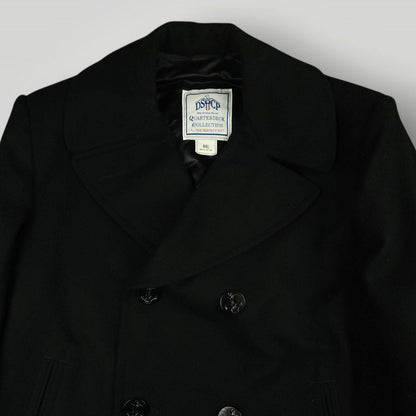 US Navy Wool Quarterdeck Double Breasted Peacoat Overcoat 44L