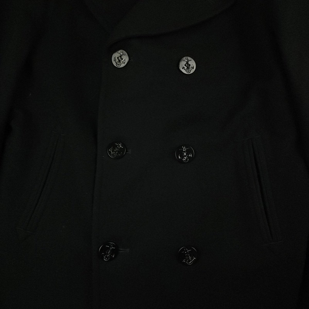 US Navy Wool Quarterdeck Double Breasted Peacoat Overcoat 44L
